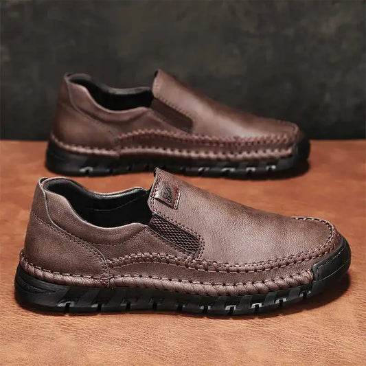 Men’s Slip-On Strapless Oxford Shoes – Casual Gentlemen Sneakers, Sporty Athletic Dress Shoes