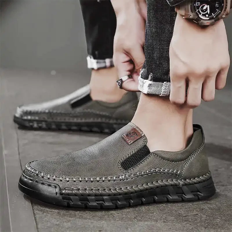 Men’s Slip-On Strapless Oxford Shoes – Casual Gentlemen Sneakers, Sporty Athletic Dress Shoes